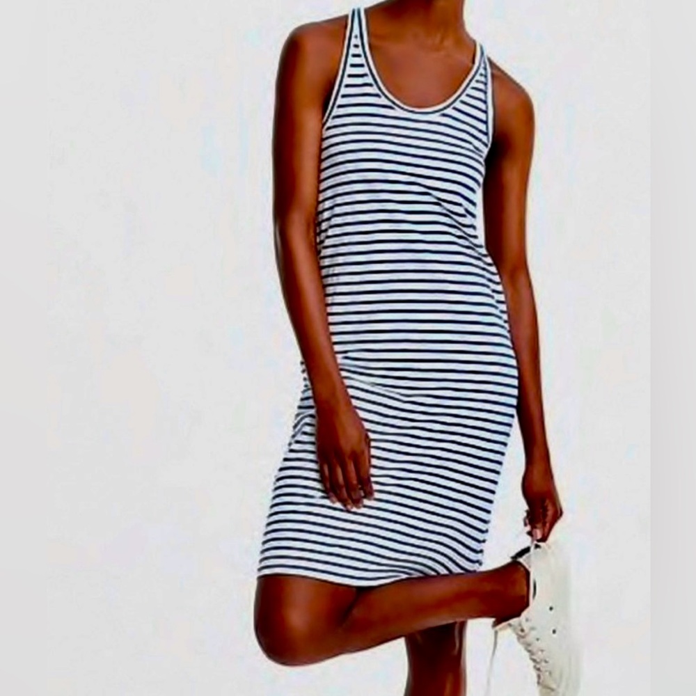 J. Crew Racerback tank dress in stripe